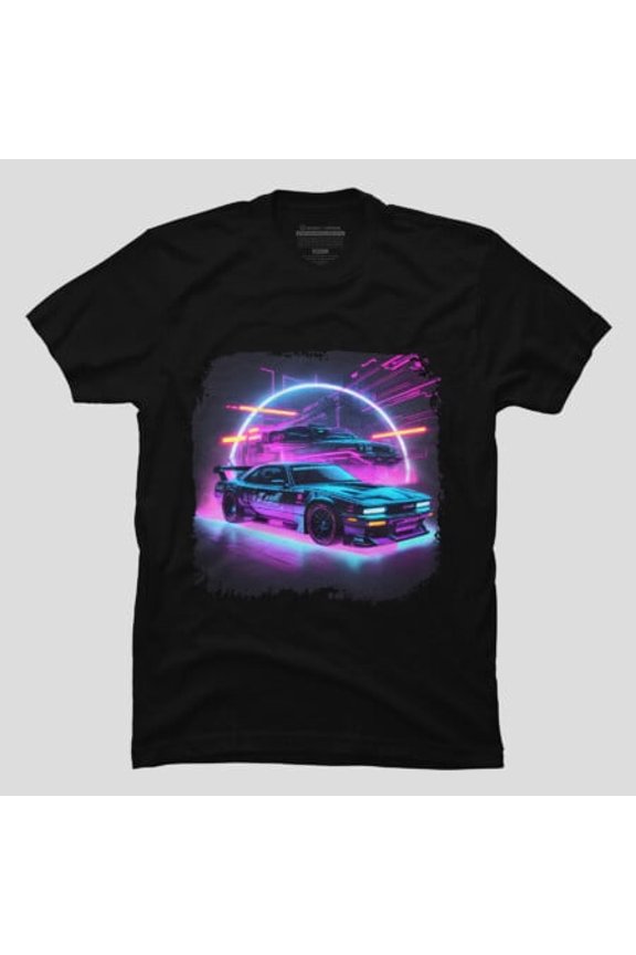 Future Retro Car Racing Drifting Tuning, K29358 Unisex T-Shirt – Extended Sizes Up to 5XL