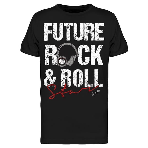 Future Rock And Roll T-Shirt Men -Image by Shutterstock, Male Large