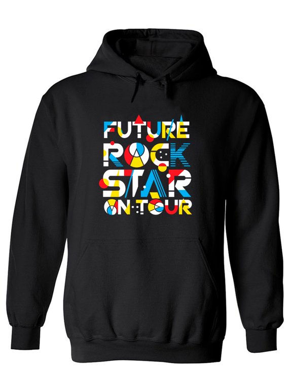 Future Rock Star On Tour. Hoodie Men -Image by Shutterstock, Male Large