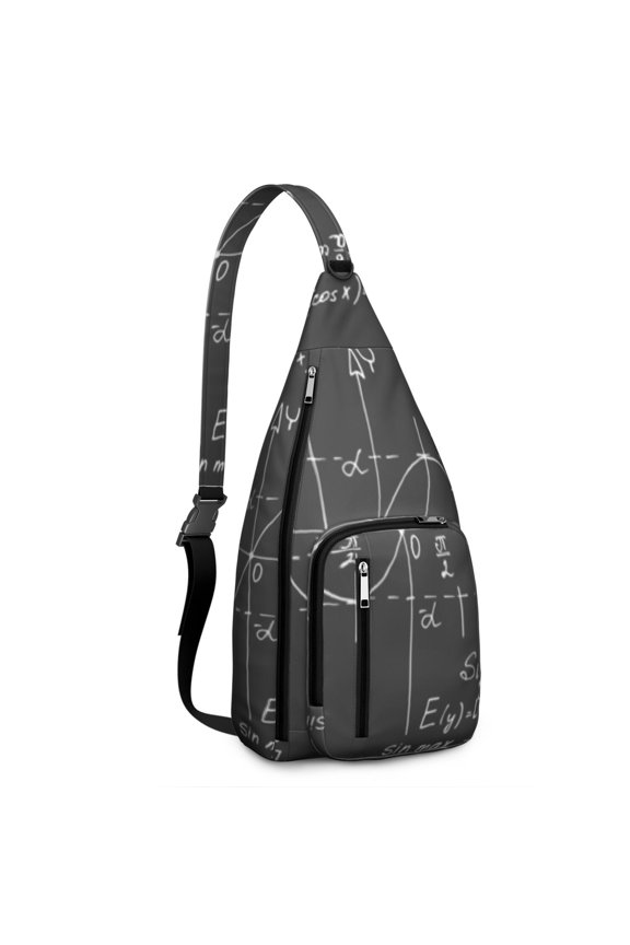 Future Scientist Sling Bag - Science Classroom Inspired Waterproof Chest Pack with Experiment Graphics, Adjustable Shoulder Strap