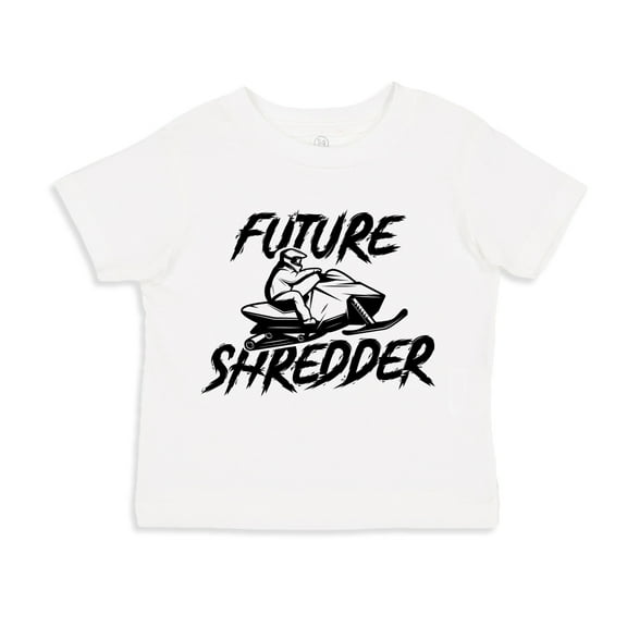 Future Shredder Snowmobile Toddler T-Shirt 5/6T White