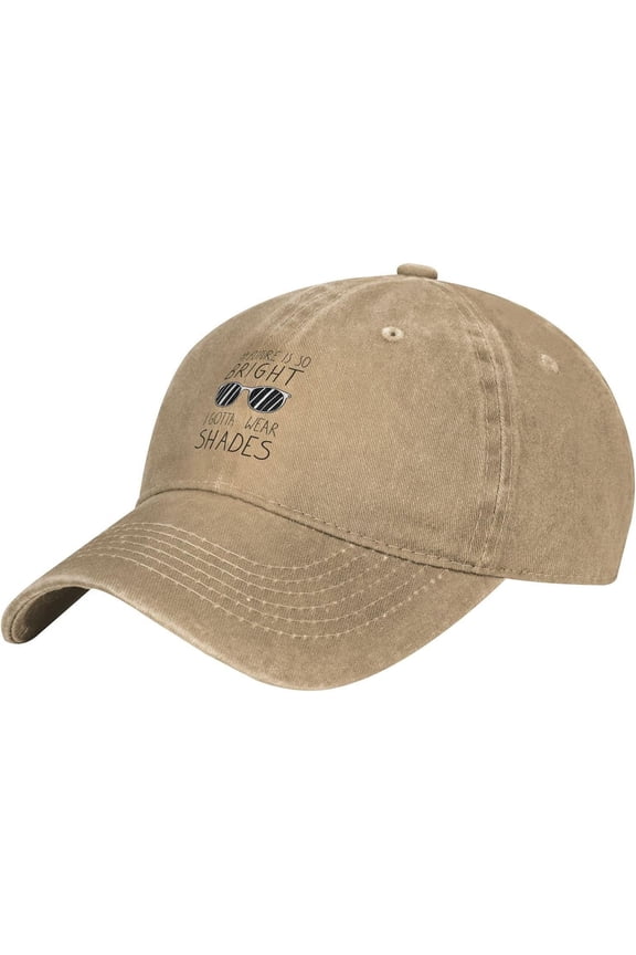 Future So Bright I Need Sunglasses Slogan Cowboy Hats Unisex Adjustable Baseball Caps Natural