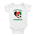 thumbnail image 1 of Future Soccer Player Afghanistan Soccer Fan Baby Rompers Bodysuit (White, 18-24 Months), 1 of 5