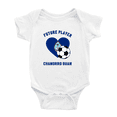 thumbnail image 1 of Future Soccer Player Chamorro Guam Soccer Fan Cute Baby Clothes Unisex (White, 3-6 Months), 1 of 5