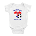 thumbnail image 1 of Future Soccer Player Croatia Soccer Fan Cute Baby Rompers (White, 6-12 Months), 1 of 5