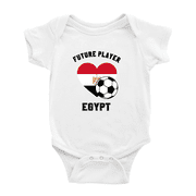 Future Soccer Player Egypt Soccer Fan Baby Jumpsuits White, 0-3 Months