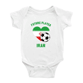 thumbnail image 1 of Future Soccer Player Iran Soccer Fan Cute Baby Rompers Baby Clothes (White, 12-18 Months), 1 of 5