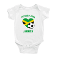 thumbnail image 1 of Future Soccer Player Jamaica Soccer Fan Cute Baby Bodysuit Romper (White, 3-6 Months), 1 of 5