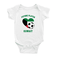 thumbnail image 1 of Future Soccer Player Kuwait Soccer Fan Cute Baby Romper (White, 18-24 Months), 1 of 5