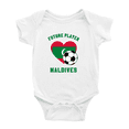 thumbnail image 1 of Future Soccer Player Maldives Soccer Fan Cute Baby Rompers Baby Clothes (White, 6-12 Months), 1 of 5