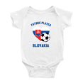 thumbnail image 1 of Future Soccer Player Slovakia Soccer Fan Baby Rompers Bodysuit (White, 18-24 Months), 1 of 5