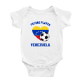 thumbnail image 1 of Future Soccer Player Venezuela Soccer Fan Cute Baby Rompers Newborn Clothes Outfits (White, 12-18 Months), 1 of 5