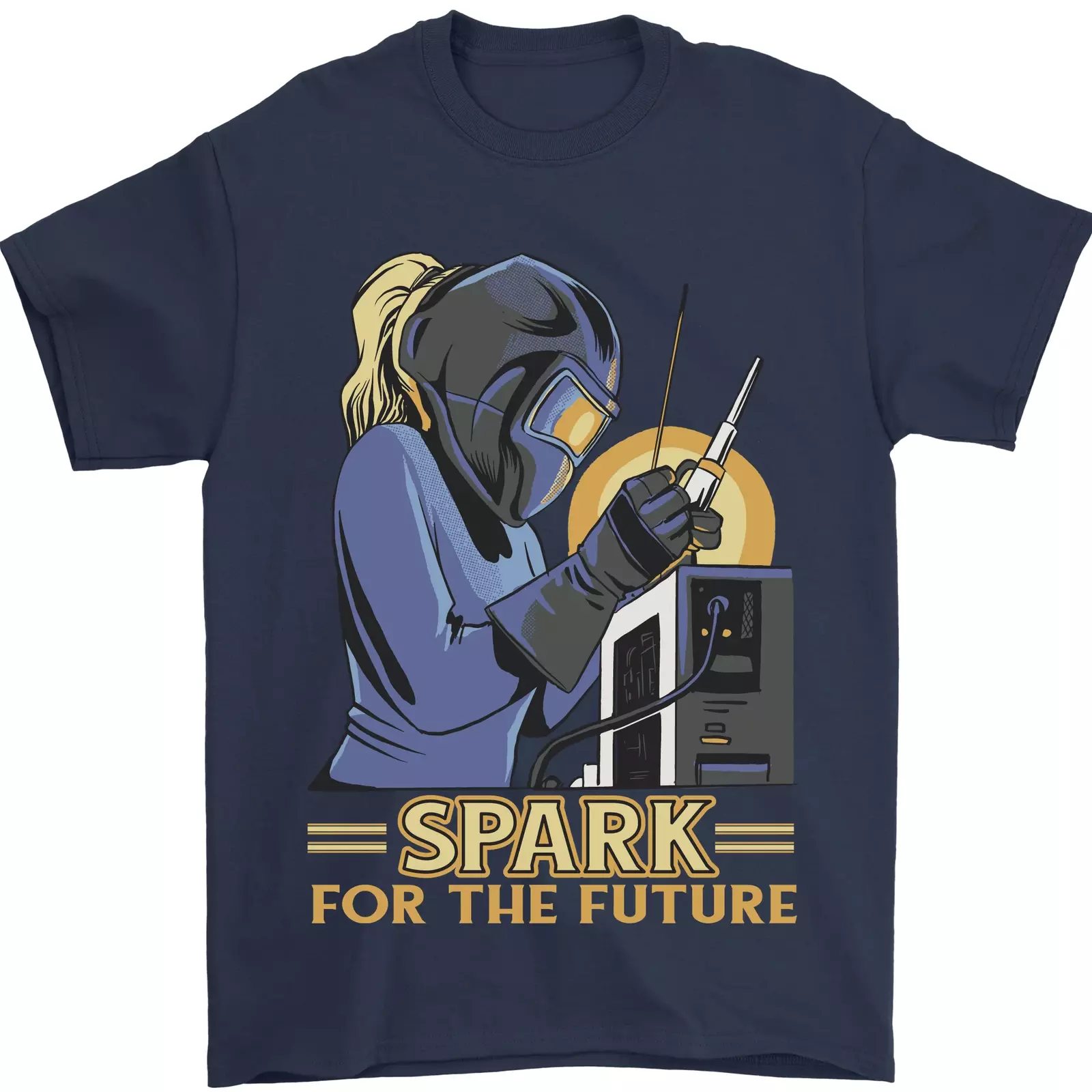 Future Spark Plug Female Welder Crack Men's 100 Cotton