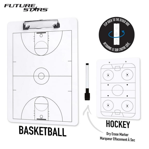 Future Stars 2 in 1 Sport Dry-Erase/Clipboard - Basketball & Hockey