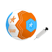 Future Stars Super-Star Soccer Ball & Pump - Size 3 - Blue & Orange - Designed for all players 1+ Unisex