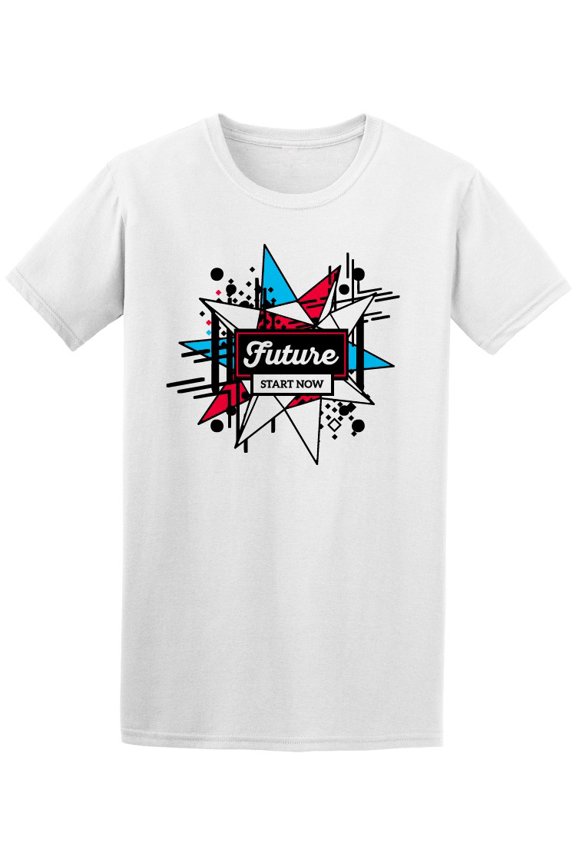 Future Start Now Art T-Shirt Men -Image by Shutterstock, Male Medium