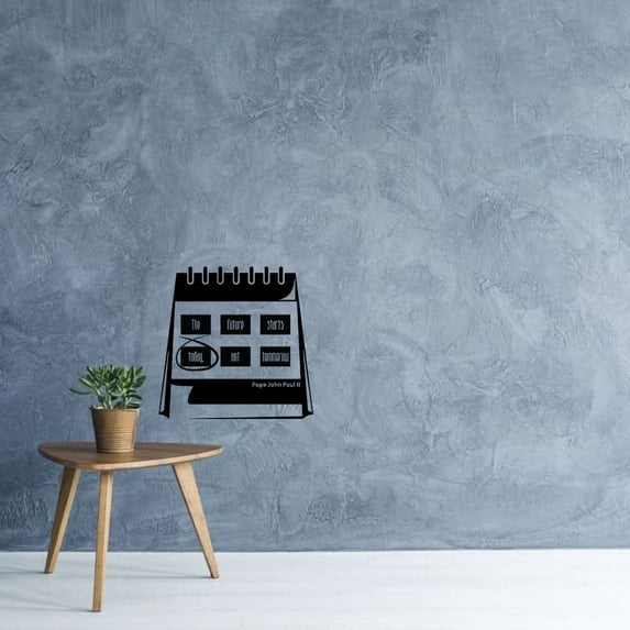 Future Starts Today - Pope John Paul II Quote Famous Life Motivation Quotes Inspiration Saying Wall Art Sticker Designs Vinyl Stickers For Home Walls Rooms Windows Bedroom Decoration Size (10x10 inch)