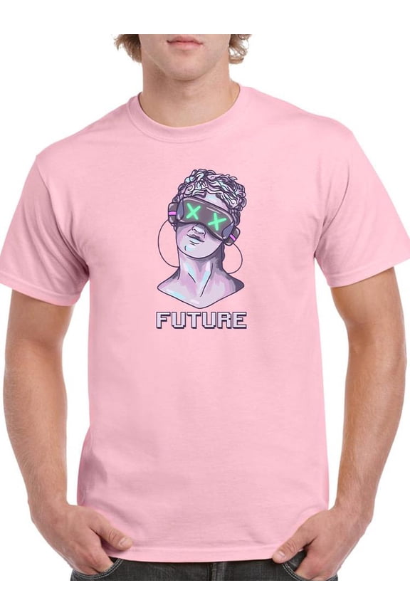 Future Statue T-Shirt Men -Smartprints Designs, Male 5X-Large