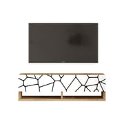 Future TV Unit Cobble Pine White UV Print 40 inches Floating Entertainment Unit
