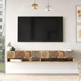 thumbnail image 1 of Future TV Unit OAK Color Floating Entertainment Center with Storage UV Print, 1 of 2