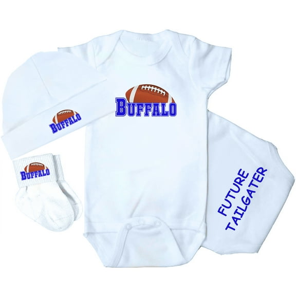 Future Tailgater 3-Piece Baby Bodysuit Set for Buffalo Fans