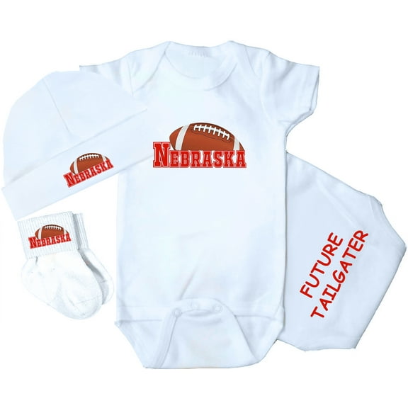 Future Tailgater 3-Piece Baby Bodysuit Set for Nebraska Fans