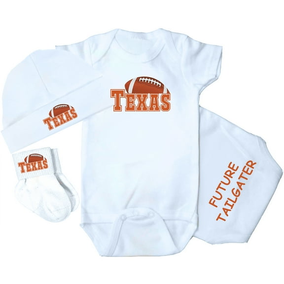 Future Tailgater 3-Piece Baby Bodysuit Set for Texas Fans