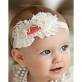 thumbnail image 1 of Future Tailgater Baby (0-6 months) Shabby Flower Hair Bow Headband for Kansas City Fans, 1 of 3
