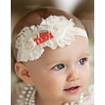 thumbnail image 1 of Future Tailgater Baby (0-6 months) Shabby Flower Hair Bow Headband for Tampa Bay Fans, 1 of 3