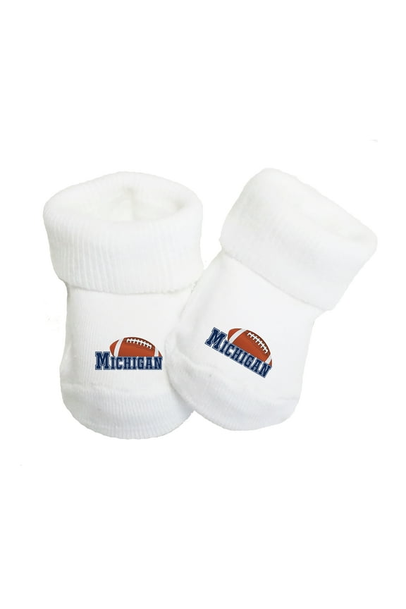 Baby (0-9 months) Toe Sock Booties for Michigan Fans