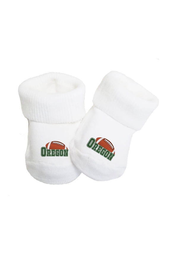 Baby (0-9 months) Toe Sock Booties for Oregon Fans