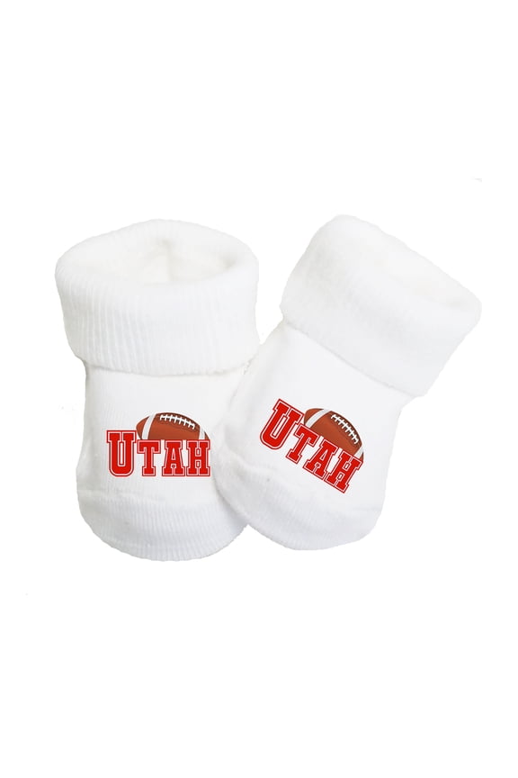 Baby (0-9 months) Toe Sock Booties for Utah Fans