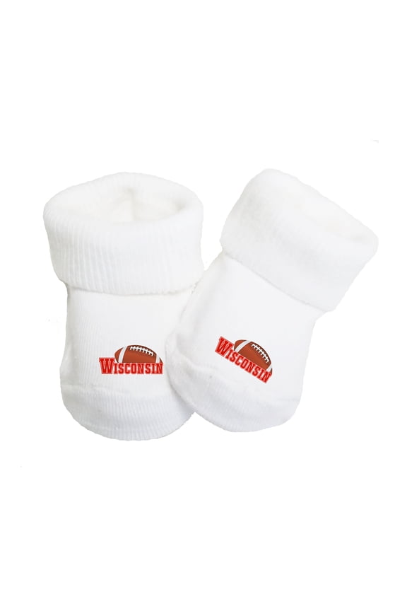 Baby (0-9 months) Toe Sock Booties for Wisconsin Fans