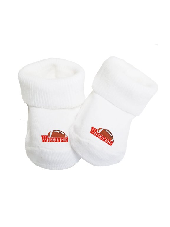 Baby (0-9 months) Toe Sock Booties for Wisconsin Fans