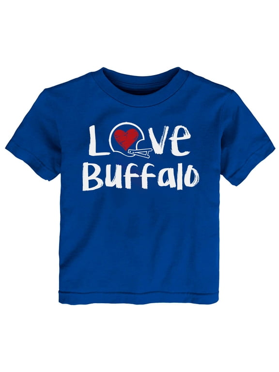 Chalk Art Love Infant Toddler Youth T-Shirt for Buffalo Fans - Blue