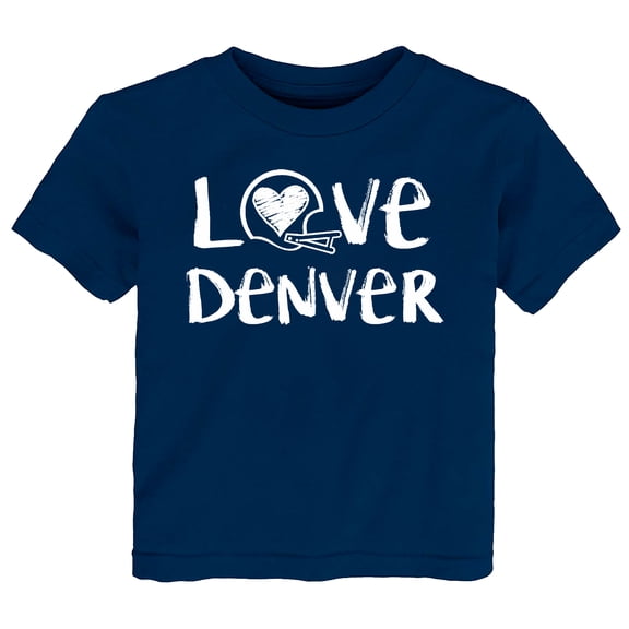 Future Tailgater Chalk Art Love Infant Toddler Youth T-Shirt for Denver Fans