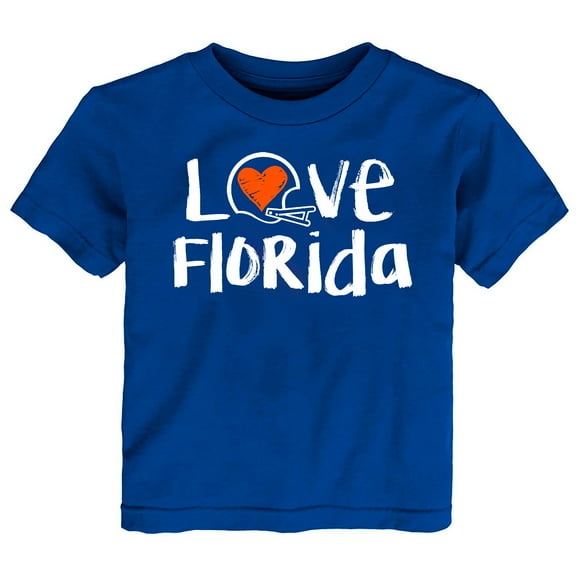 Future Tailgater Chalk Art Love Infant Toddler Youth T-Shirt for Florida Fans-Blue