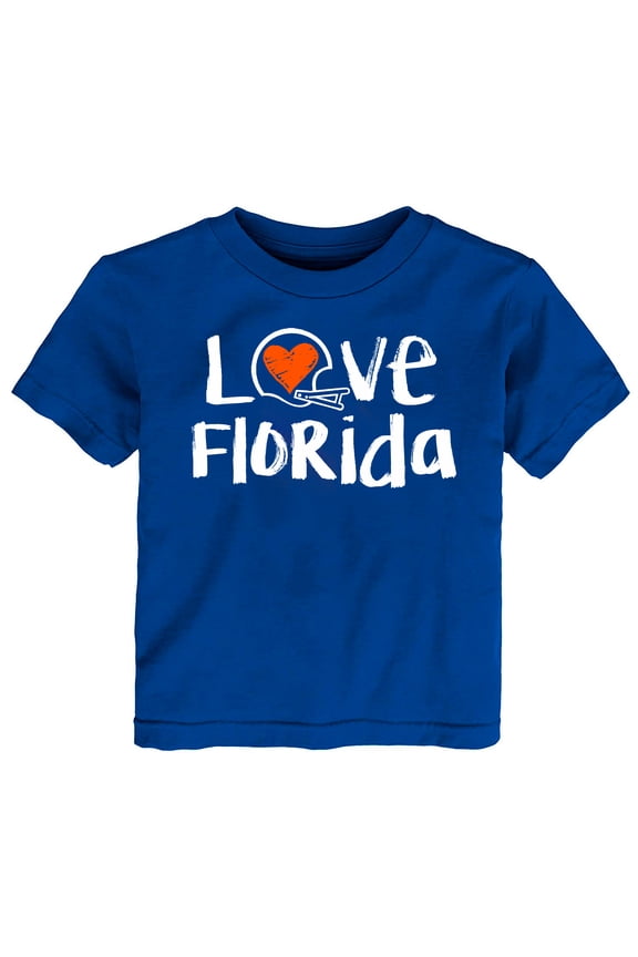 Chalk Art Love Infant Toddler Youth T-Shirt for Florida Fans-Blue