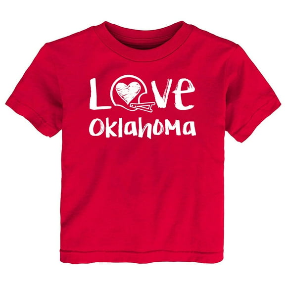 Future Tailgater Chalk Art Love Infant Toddler Youth T-Shirt for Oklahoma Fans