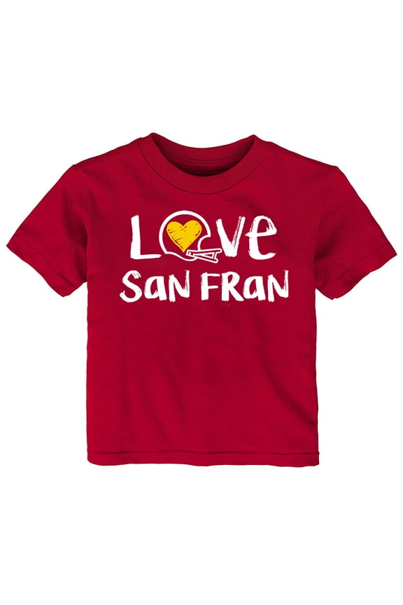 Chalk Art Love Infant Toddler Youth T-Shirt for San Francisco Fans