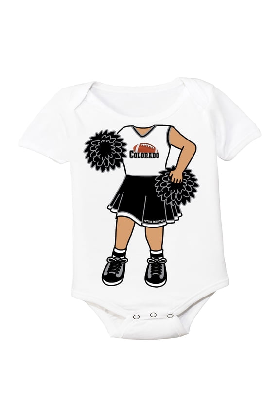 Heads Up! Cheerleader Baby Bodysuit for Colorado Fans