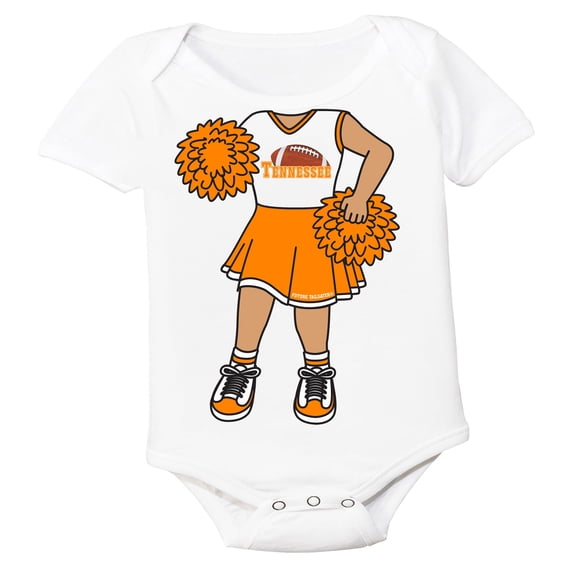 Future Tailgater Heads Up! Cheerleader Baby Bodysuit for Tennessee Fans