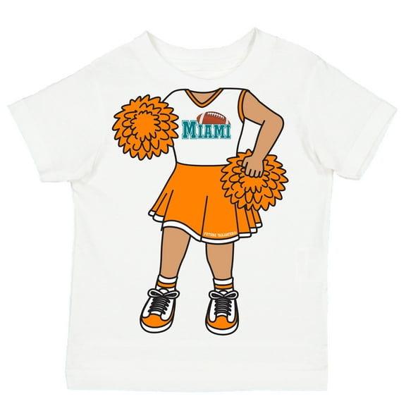 Future Tailgater Heads Up! Cheerleader Infant Toddler Youth T-Shirt for Miami Fans