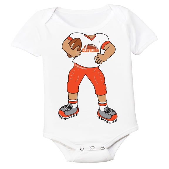 Future Tailgater Heads Up! Football Player Baby Bodysuit for Cleveland Fans