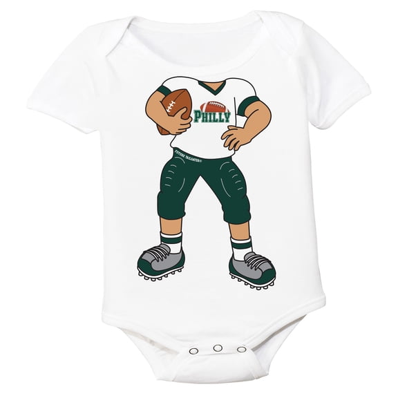 Future Tailgater Heads Up! Football Player Baby Bodysuit for Philadelphia Fans
