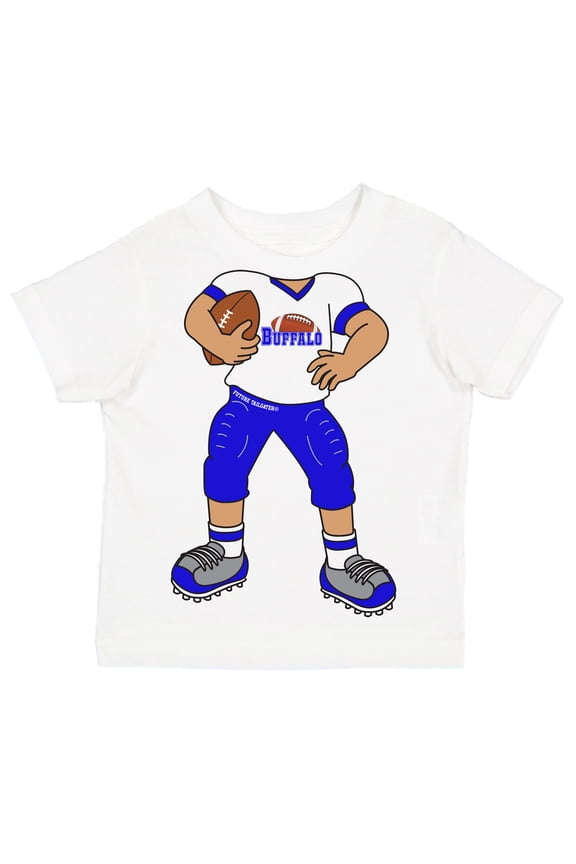 Heads Up! Football Player Infant Toddler Youth T-Shirt for Buffalo Fans - Blue