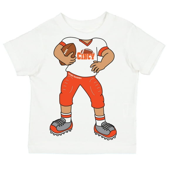 Future Tailgater Heads Up! Football Player Infant Toddler Youth T-Shirt for Cincinnati Fans