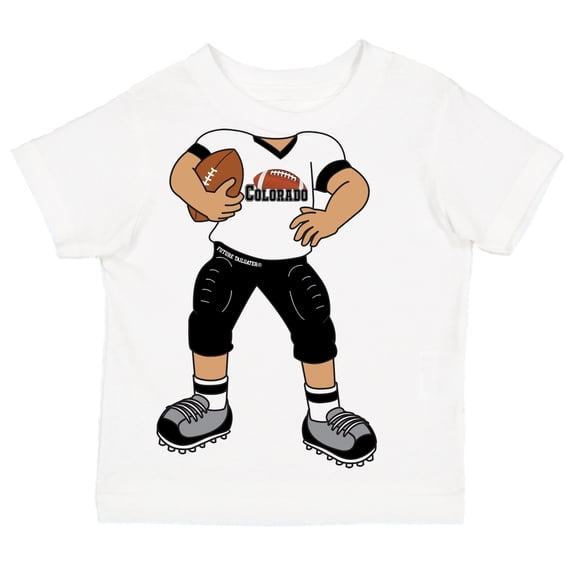 Future Tailgater Heads Up! Football Player Infant Toddler Youth T-Shirt for Colorado Fans