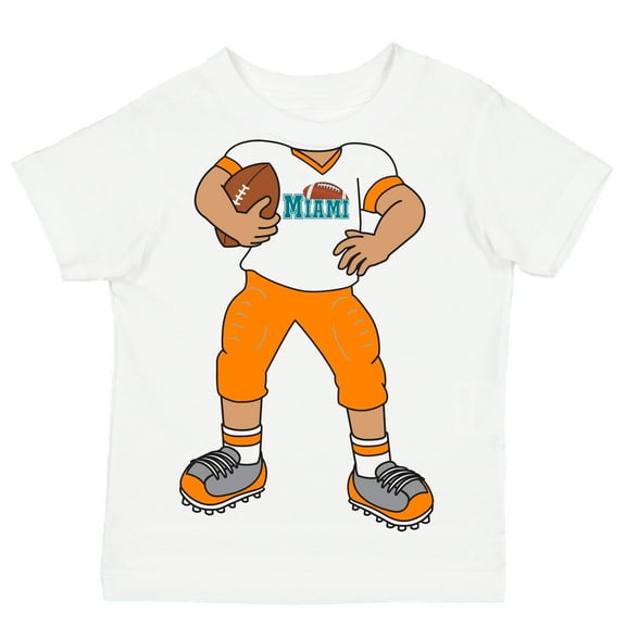 Future Tailgater Heads Up! Football Player Infant Toddler Youth T-Shirt for Miami Fans