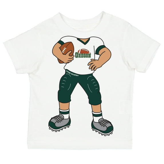 Future Tailgater Heads Up! Football Player Infant Toddler Youth T-Shirt for Oregon Fans